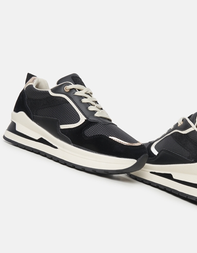 Εικόνα της Sneakers με διπλή σόλα Μαύρο
