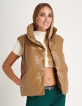 Εικόνα από Leather look αμάνικο μπουφάν Πούρο