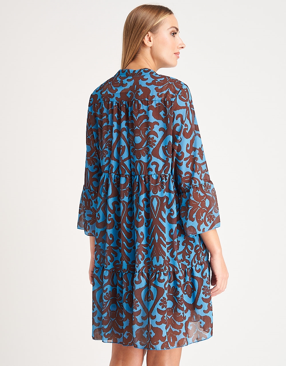 Εικόνα από Μίνι φόρεμα με λαχούρια Μπλε