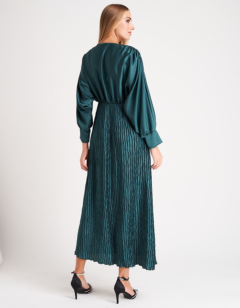 Εικόνα από Κρουαζέ maxi φόρεμα Πράσινο