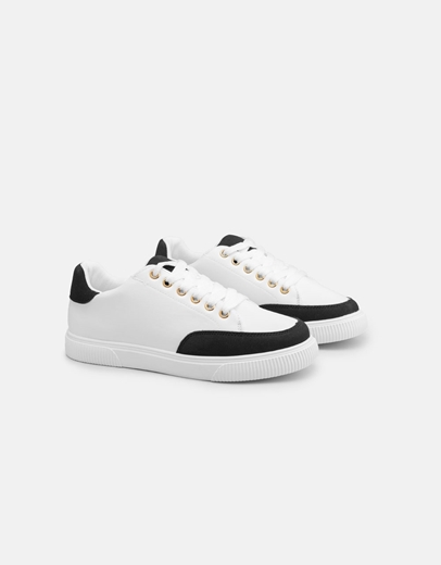 Εικόνα της Γυναικεία sneakers με διχρωμία Μαύρο