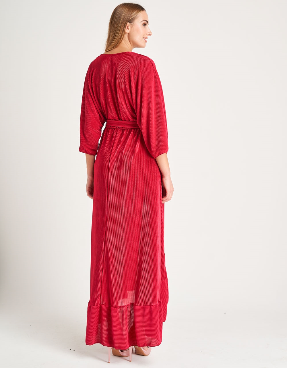Εικόνα από Ασύμμετρο maxi φόρεμα Κόκκινο