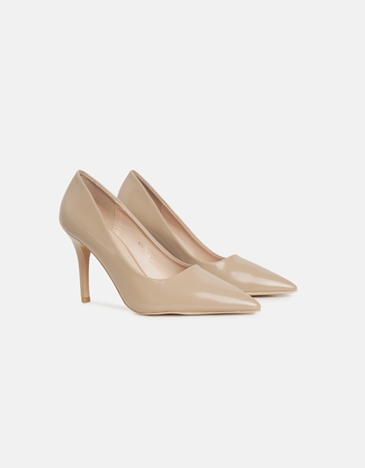 Εικόνα της Μυτερές γόβες με λεπτό τακούνι Μπεζ