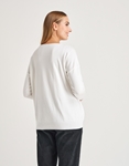 Εικόνα από Basic μακρυμάνικη μπλούζα με ριπ λεπτομέρειες Λευκό