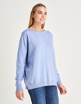 Εικόνα από Basic μακρυμάνικη μπλούζα με ριπ λεπτομέρειες Μπλε