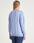 Εικόνα από Basic μακρυμάνικη μπλούζα με ριπ λεπτομέρειες Μπλε