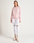 Εικόνα από Basic μακρυμάνικη μπλούζα με ριπ λεπτομέρειες Ροζ