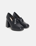Εικόνα από Loafers μονόχρωμα με τετράγωνο τακούνι Μαύρο