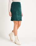 Εικόνα από Ψηλόμεση κοτλέ μίνι φούστα Πράσινο