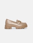 Εικόνα από Μονόχρωμα loafers με chunky σόλα και αγκράφα Nude