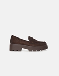 Εικόνα από Suede loafers με strass και διπλή ελαστική σόλα Καφέ