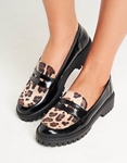 Εικόνα από Loafers με τρακτερωτή σόλα Λεοπάρ