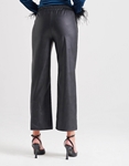 Εικόνα από Leather look παντελόνι με αλυσίδα Μαύρο