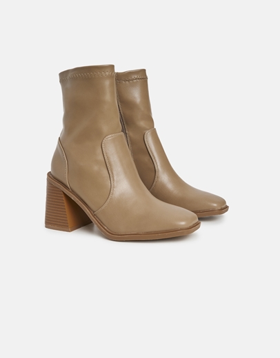 Εικόνα της Μποτάκια μονόχρωμα με τετράγωνο τακούνι Πούρο