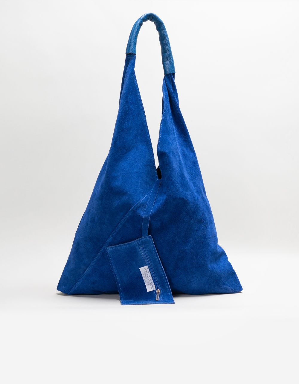 Εικόνα από Δερμάτινη τσάντα με πορτοφολάκι Μπλε