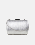 Εικόνα από Τσαντάκι clutch με μεταλλικό κούμπωμα Ασημί