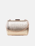 Εικόνα από Τσαντάκι clutch με μεταλλικό κούμπωμα Σαμπανί