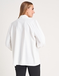 Εικόνα από Μονόχρωμο πουκάμισο με puffy μανίκια Λευκό
