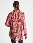 Εικόνα από Πουκάμισο με boho pattern και κρυφά κουμπιά Μωβ