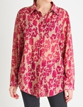 Εικόνα από Πουκάμισο με boho pattern και κρυφά κουμπιά Ματζέντα