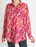 Εικόνα από Πουκάμισο με boho pattern και κρυφά κουμπιά Ματζέντα