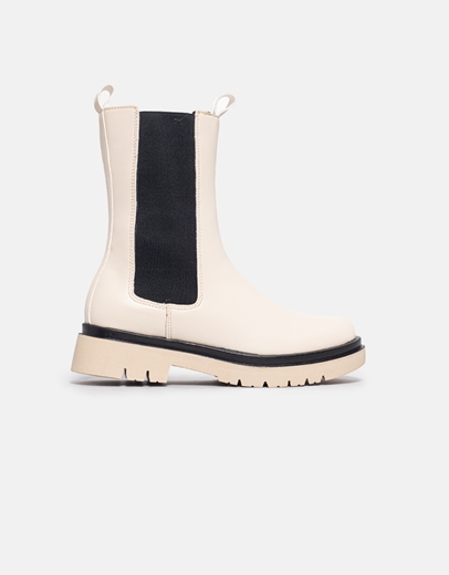 Εικόνα της Μποτάκια με λάστιχο στο πλάι και διχρωμία Μπεζ