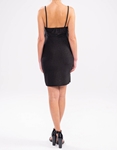 Εικόνα από Λούρεξ mini φόρεμα με ραντάκι Μαύρο