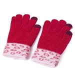 Εικόνα από Γυναικεία γάντια με γούνινη λεπτομέρεια Κόκκινο