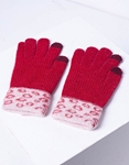 Εικόνα από Γυναικεία γάντια με γούνινη λεπτομέρεια Κόκκινο