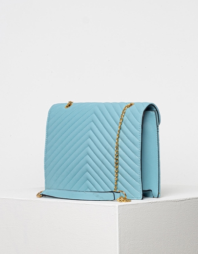 Εικόνα της Γυναικεία τσάντα ώμου με αλυσίδα Μπλε