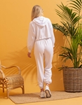 Εικόνα από Αθλητικό σετ φόρμα και crop φούτερ Λευκό