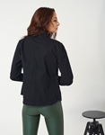 Εικόνα από Military jacket με φερμουάρ και τσέπες Μαύρο