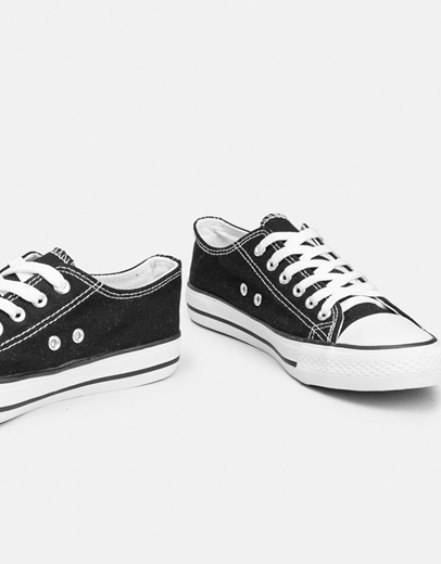 Εικόνα της Γυναικεία sneakers μονόχρωμα Μαύρο