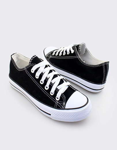 Εικόνα της Γυναικεία sneakers μονόχρωμα Μαύρο