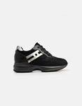 Εικόνα από Γυναικεία sneakers suede με λεπτομέρεια στο πλάι Μαύρο