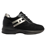 Εικόνα από Γυναικεία sneakers suede με λεπτομέρεια στο πλάι Μαύρο