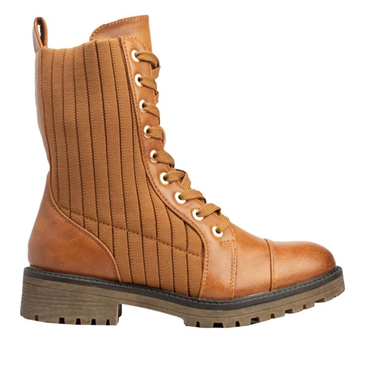 Εικόνα της Μονόχρωμα μποτάκια σε συνδυασμό υλικών Ταμπά