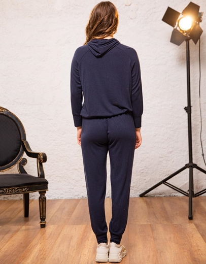 Εικόνα της Μπλούζα φούτερ με τσέπη Μπλε