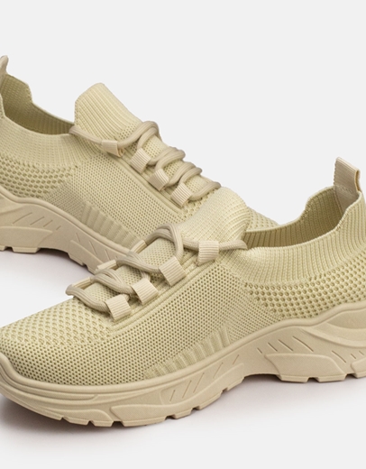 Εικόνα της Γυναικεία sneakers κάλτσα Μπεζ