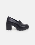 Εικόνα από Μονόχρωμα loafers με τετράγωνο τακούνι Μαύρο