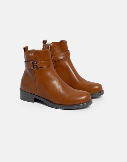 Εικόνα της Βasic μποτάκια με διακοσμητικό λουράκι Ταμπά