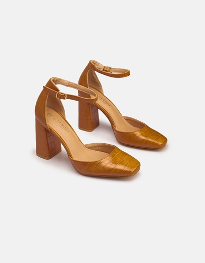 Εικόνα της Γυναικείες γόβες κροκό με μπαρέτα Ταμπά