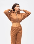 Εικόνα από Σετ casual crop ζακετάκι & παντελόνι cargo Καφέ