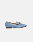 Εικόνα από Μονόχρωμα loafers flat με αλυσίδα Μπλε