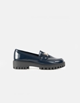 Εικόνα από Loafers λουστρίνι με μεταλλικό διακοσμητικό Navy