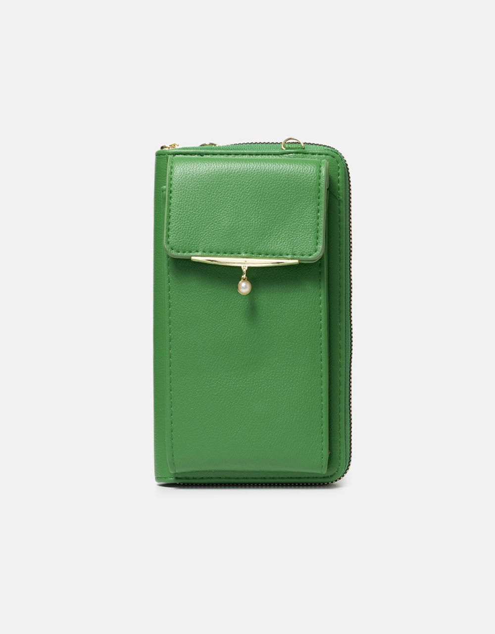 Εικόνα από Πορτοφόλι τσαντάκι με ξεχωριστή θήκη κινητού Πράσινο