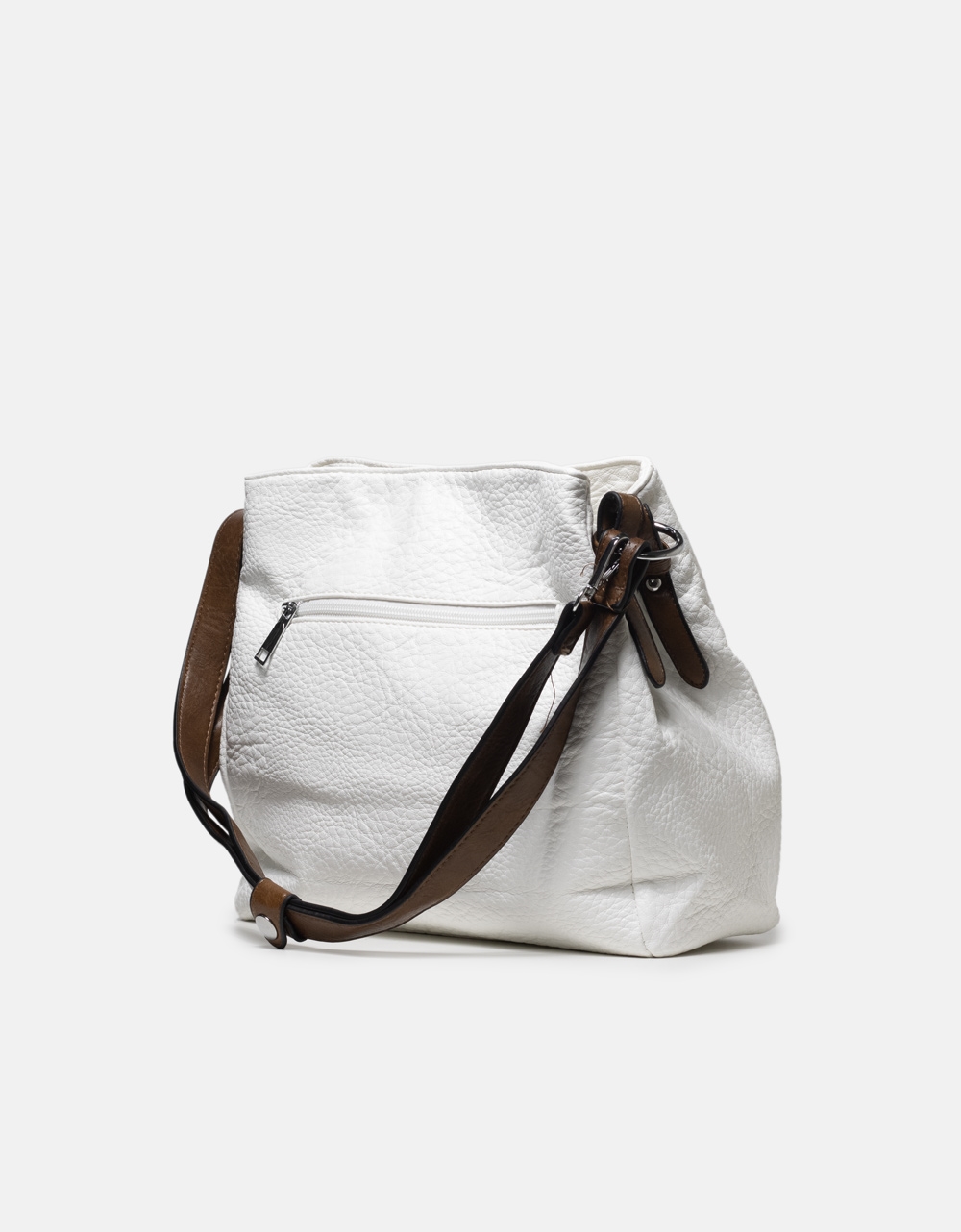 Εικόνα από Basic τσάντα ώμου με προσαρμοζόμενο λουρί Λευκό