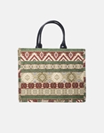 Εικόνα από Υφασμάτινη τσάντα χειρός με boho σχέδια Μπεζ
