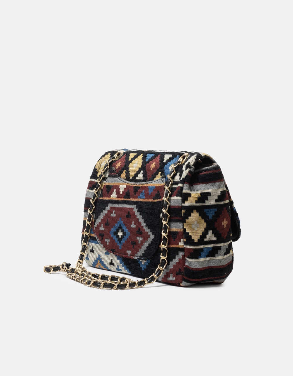 Εικόνα από Υφασμάτινη τσάντα ώμου με boho pattern Μαύρο
