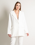 Εικόνα από Μονόχρωμο basic Oversized σακάκι με κουμπιά Λευκό
